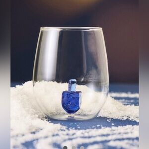Hanukkah’s jewish icon juice glass dreidel anthropologie 1pcs